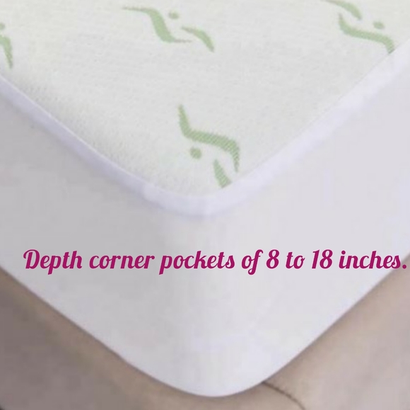 NEW Twin Size Bamboo Mattress Protector Pad Cover And Pillowcase Protector - Picture 6 of 12
